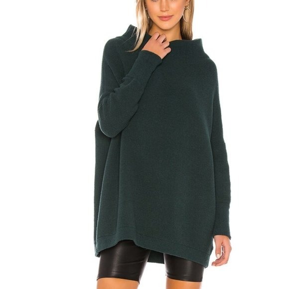 Free People Sweaters - Free People Ottoman Slouchy Tunic Sweater Dress in Dark Turquoise